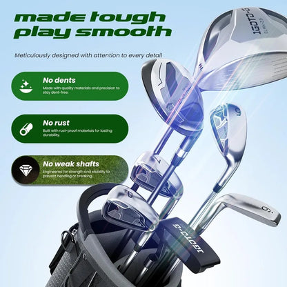Golf Clubs, Full 9 piece Set for Men, Right Handed with Bag and Rain Hood