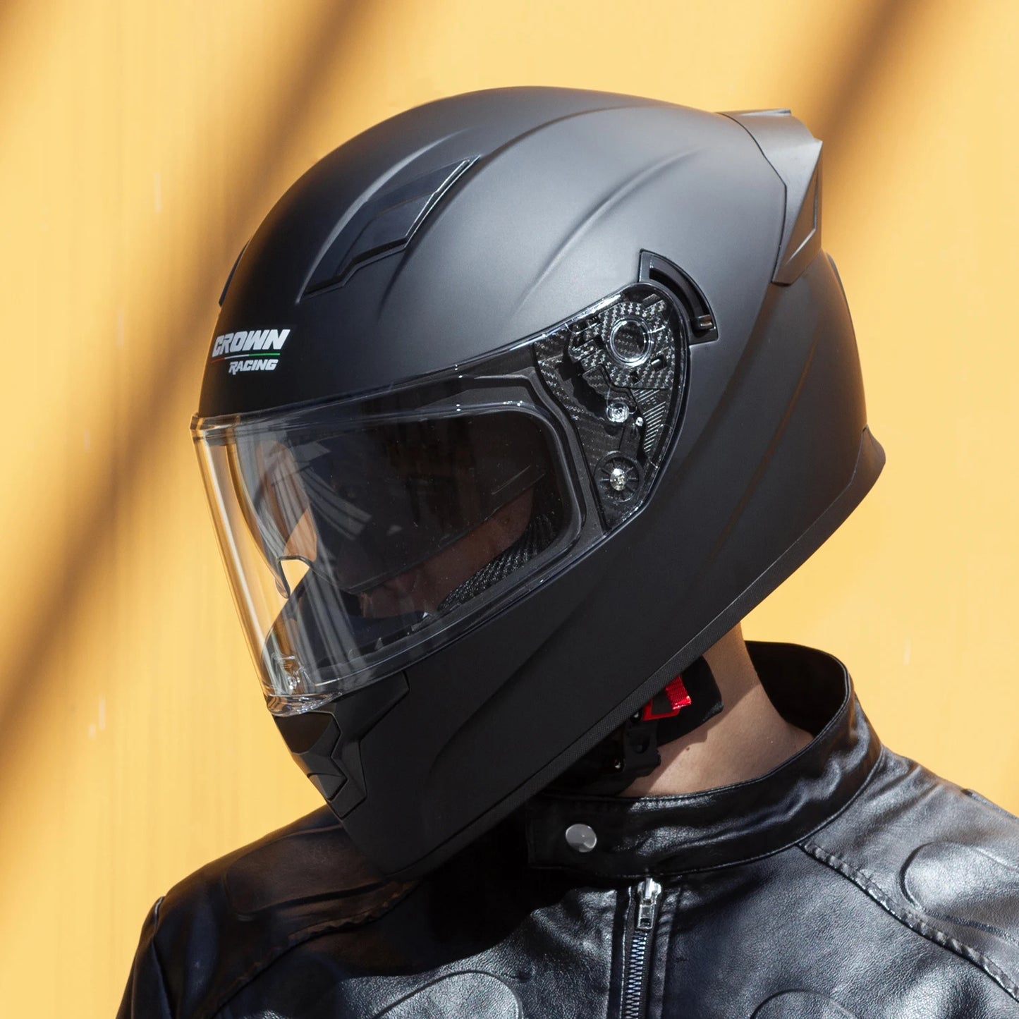 Motorcycle Helmet, DOT Certified Full Face, Unisex Helmet w/ Built In Sun Visor and Clear Outer Visor