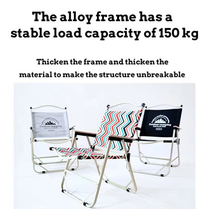 Folding Camp Chair, Reinforced Steel Frame Design, Portable Outdoor Chair