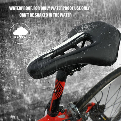 Road Bike Gel Comfortable Seat, Leather Soft Foam Filled Cushion, Ultralight MTB Cycling Saddle