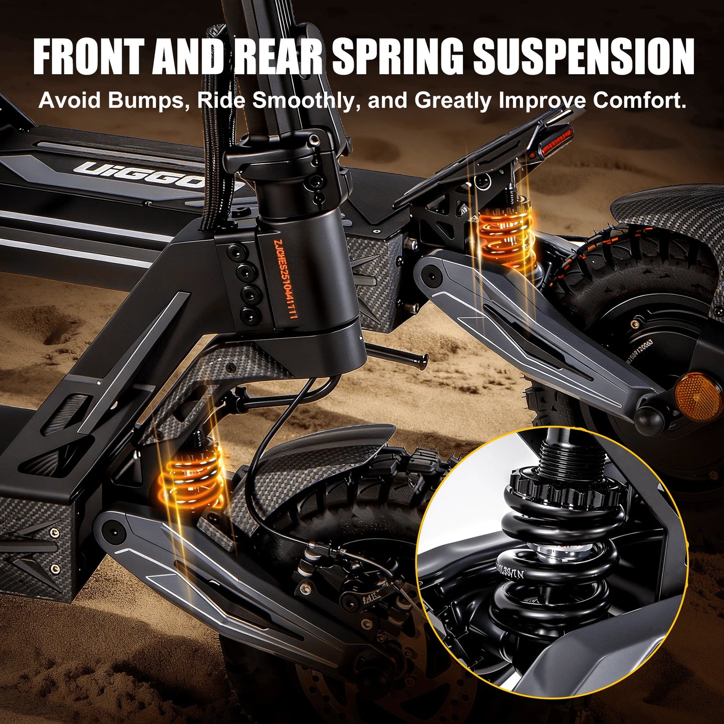 Electric Scooter, Dual 4000W Motor, 45MPH Fast E-Scooter, 60V 27Ah, Heavy Duty 11" Off-Road Vacuum Tires 330lbs, Foldable