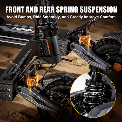 Electric Scooter, Dual 4000W Motor, 45MPH Fast E-Scooter, 60V 27Ah, Heavy Duty 11" Off-Road Vacuum Tires 330lbs, Foldable