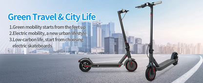 Electric Scooter, 36V 10.4Ah, Big Battery 350W, 15Miles Range, 19Mph Foldable, 8.5Inch EScooter