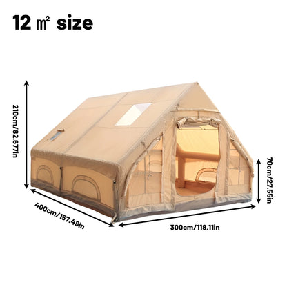 Inflatable Tents for Adult Camping, Luxury Tents, w/ Stove Plug, 4/6/8 Person Family Tent