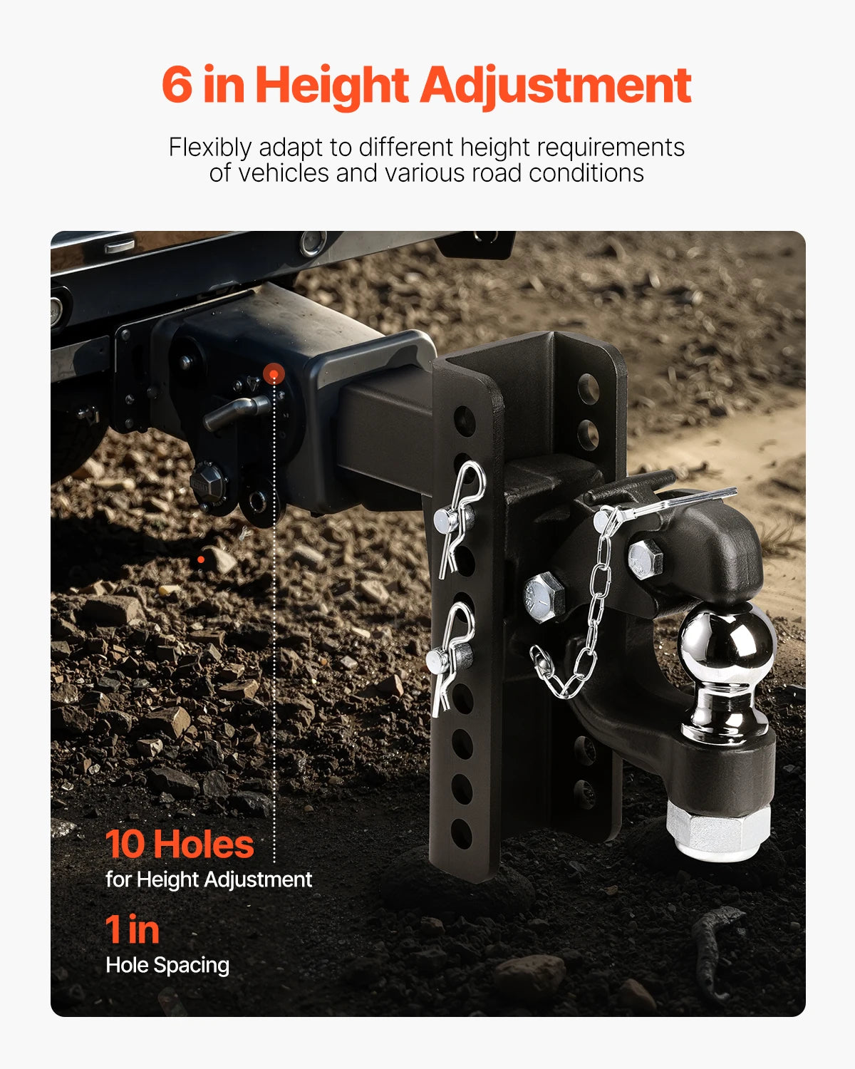 Pintle Hook Hitch 20,000Lbs, Combo 2in & 2-5/16in Ball, Fit 2.5-3in Lunette Ring
