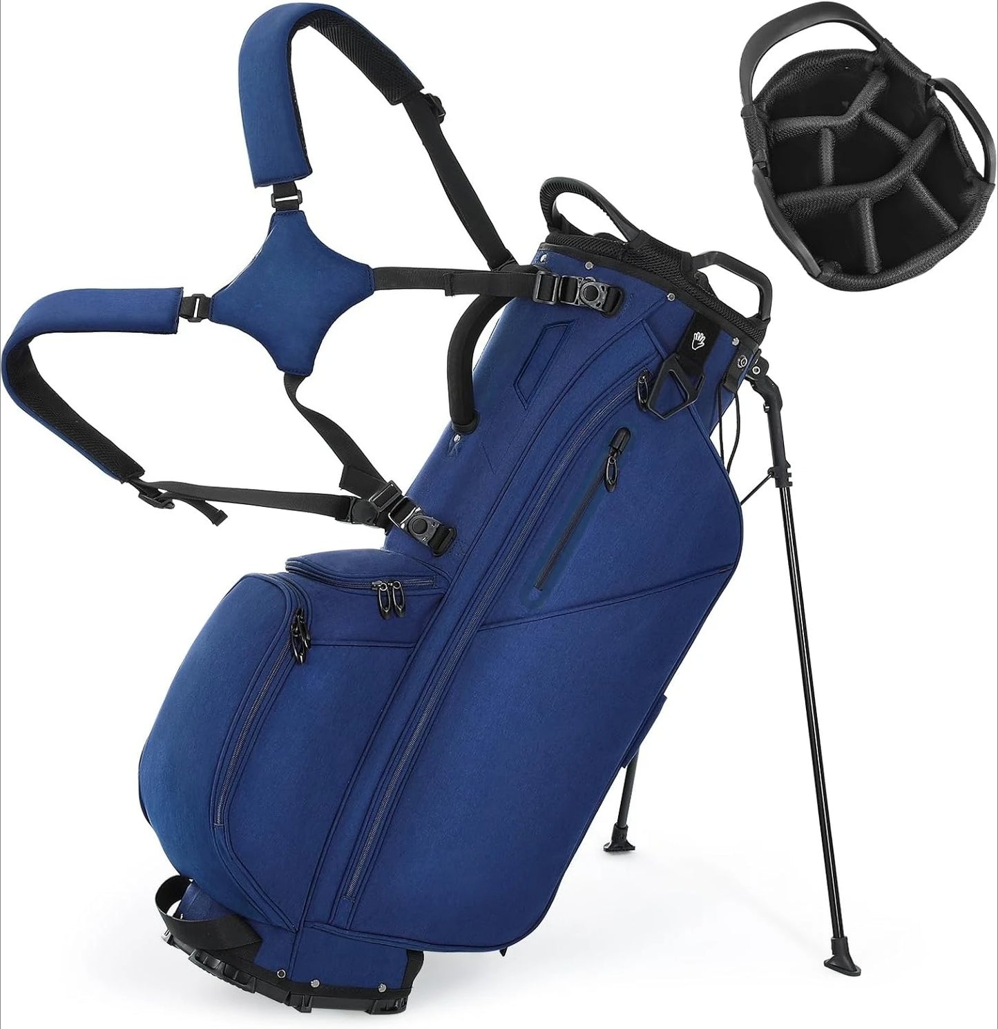 Golf Stand Bag, Lightweight w/ 7 Way Full-Length Dividers, Weather-Resistant, Cooler Pockets