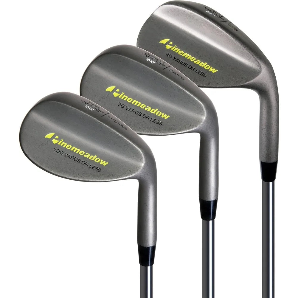 Golf Clubs, 3 Wedge Set 52/56/60, Right Hand, Steel, Pinemeadow