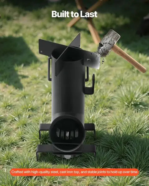 Portable Wood Burning Camping, Rocket Stove, w/ Carry Bag