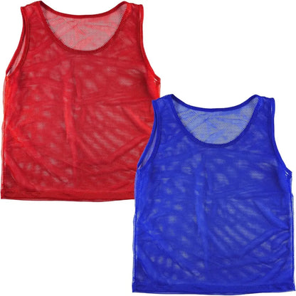 Pinnies Scrimmage Team, 12 Practice Jersey Vests for Child, Youth, Teens
