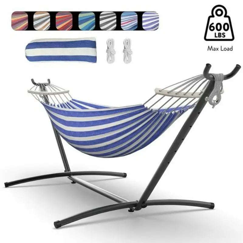 Hammock Bed w/ Adjustable Stand- 600lb Capacity w/Storage Bag,