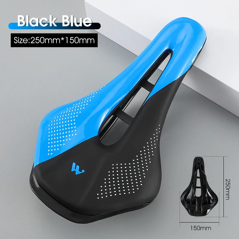 Road Bike Gel Comfortable Seat, Leather Soft Foam Filled Cushion, Ultralight MTB Cycling Saddle