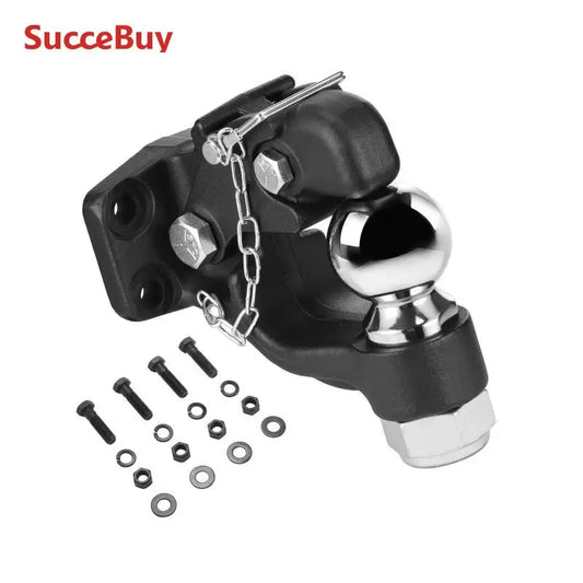 Pintle Hook Trailer Receiver Hooks Combination, 20,000/30,000Lbs, Fits 2.5-3in Lunette Ring