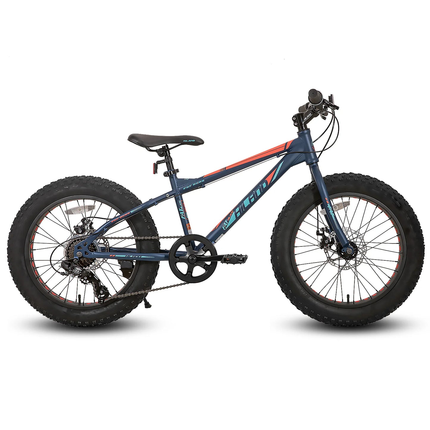 20 Inch Kids' Bicycles, Fat Tire Mountain Bike for Age 5 + Years, 7-Speed, Dual-Disc Brake