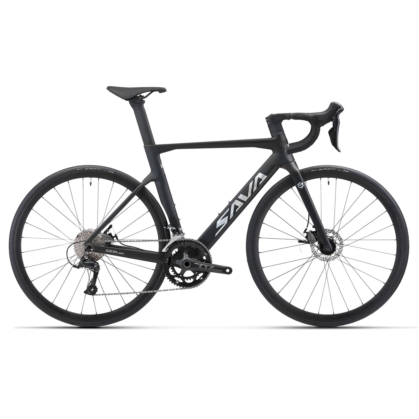 Racing Road Bicycle, Carbon Fiber Frame, Integrated Handlebar, 18-Speed Adult Competition Bicycle