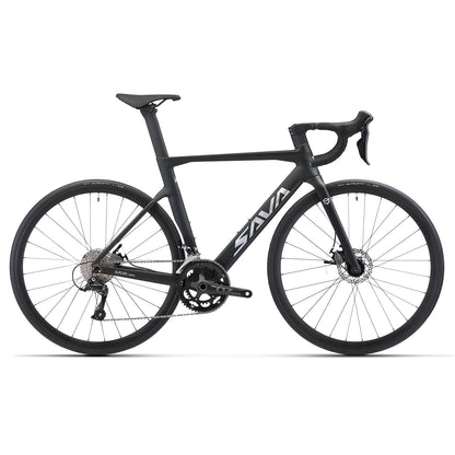 Racing Road Bicycle, Carbon Fiber Frame, Integrated Handlebar, 18-Speed Adult Competition Bicycle