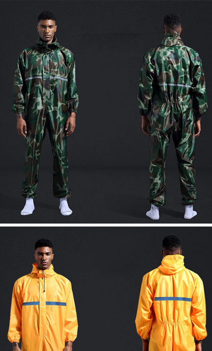 Raincoat /Conjoined Raincoat/Overalls, Men and Women, Hooded Rain Suit