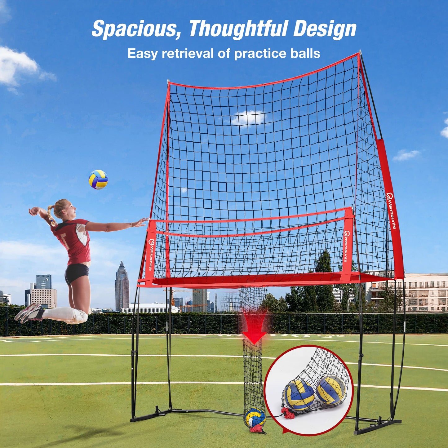 Volleyball Practice Net, Training Equipment, Adjustable Height