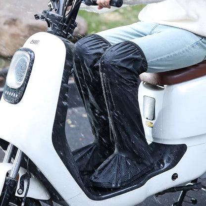 Waterproof Rain Shoe Boot, 60 CM High Pant Covers, Unisex, Cycling Anti-Slip, Reusable Leg Pants