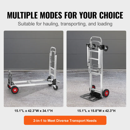 Heavy-Duty Hand Truck, 400 LB Capacity, Foldable Luggage or Utility Cart