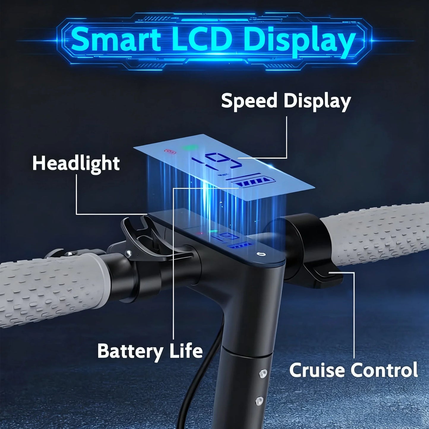Electric Scooter, 350W, Max Speed 19mph, 8.5inch Tire, Folding Design, 16 Miles Range