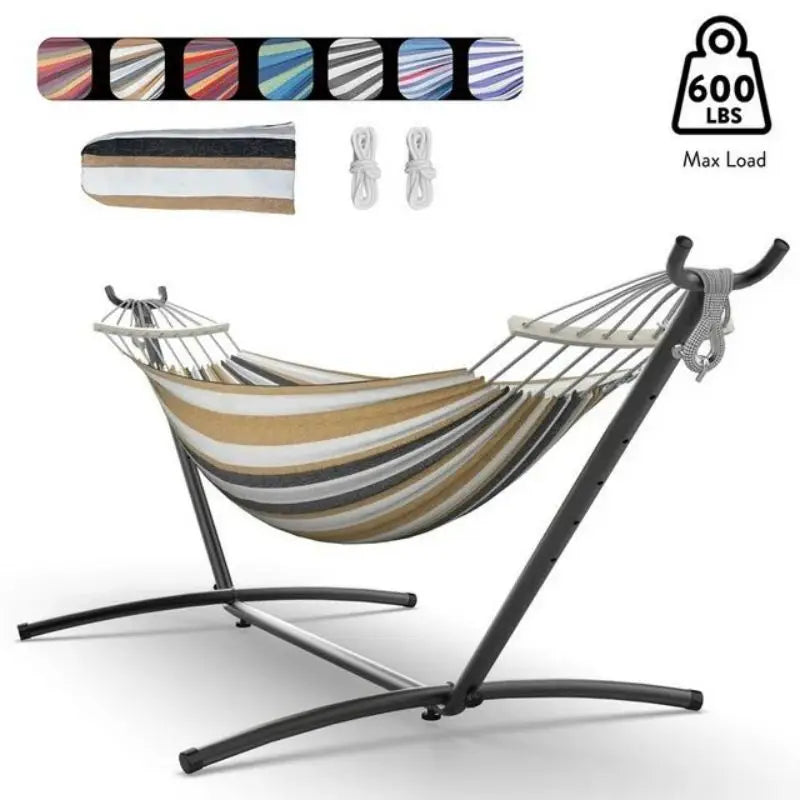 Hammock Bed w/ Adjustable Stand- 600lb Capacity w/Storage Bag,