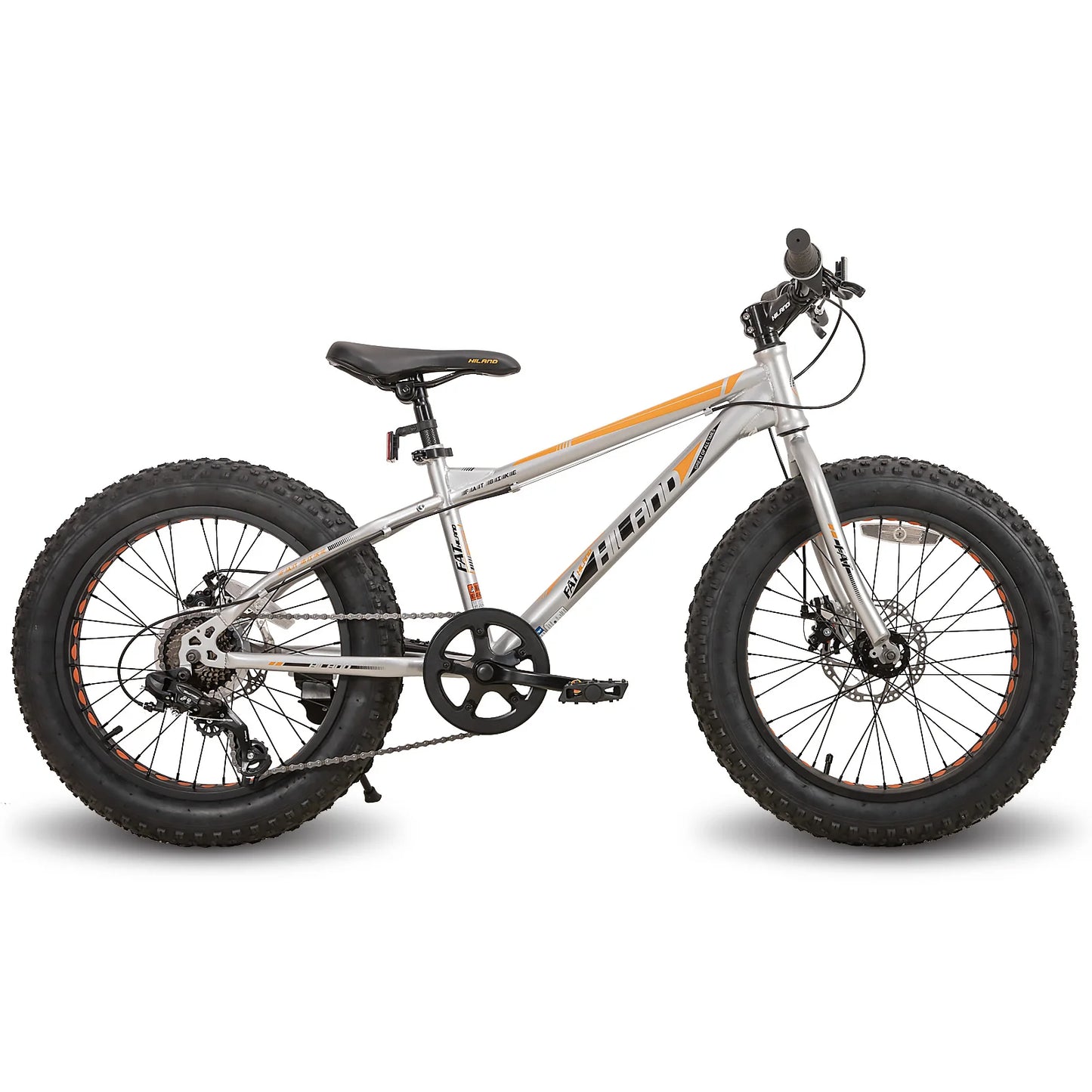 20 Inch Kids' Bicycles, Fat Tire Mountain Bike for Age 5 + Years, 7-Speed, Dual-Disc Brake