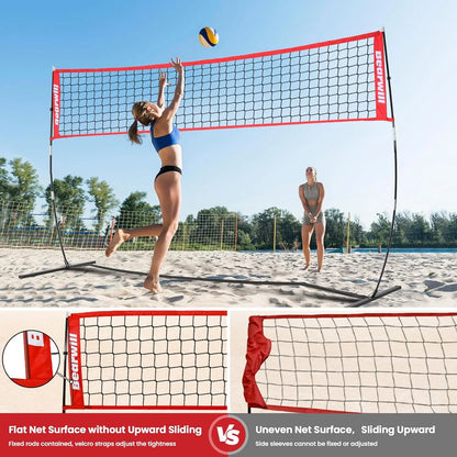 Volleyball Net, 12FT Portable, Adjustable Height with Carry Bag
