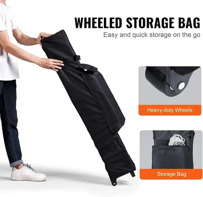 Pop Up Canopy Tent, 10 x10 ft, Waterproof, Silver Coated Tarp, w/ Portable Roller Bag and 4 Sandbags