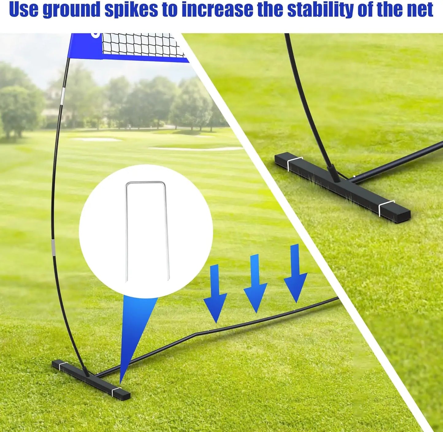 Volleyball Net, 14FT Adjustable Height with Portable Carry Bag