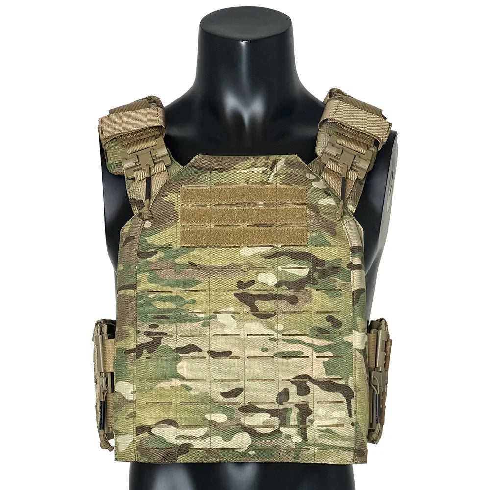 Outdoor Tactical Hunting Vest, Protective Adjustable MOLLE Nylon Plate Carrier
