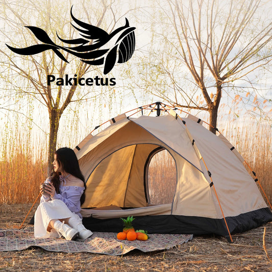 Windproof Camping Tents, 2-4 Person, Easy Set Up, Lightweight for Family Travel,