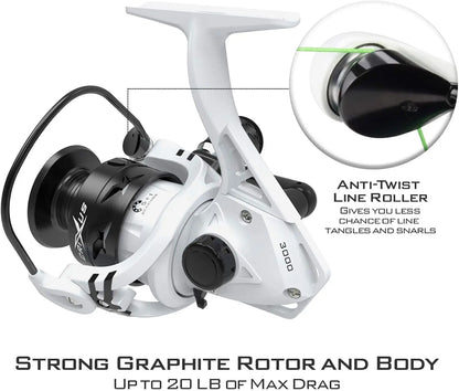 High Performance Fishing Rod and Reel Combo, Graphite 2-Piece, Lightweight Spinning & Baitcaster, Aluminum Spool