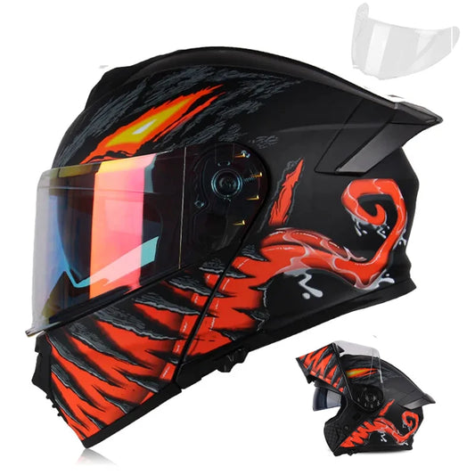 High Quality Motorcycle Helmet, DOT Approved, Unisex, Four Seasons, Motocross, Modular Flip Up Visor, Off Road
