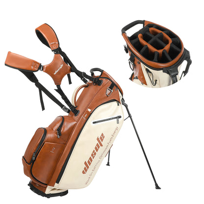 Golf Stand Bag, Lightweight for Men & Women, 14/6 Way Dividers, 6 Way Top Dual Strap w/ Stand