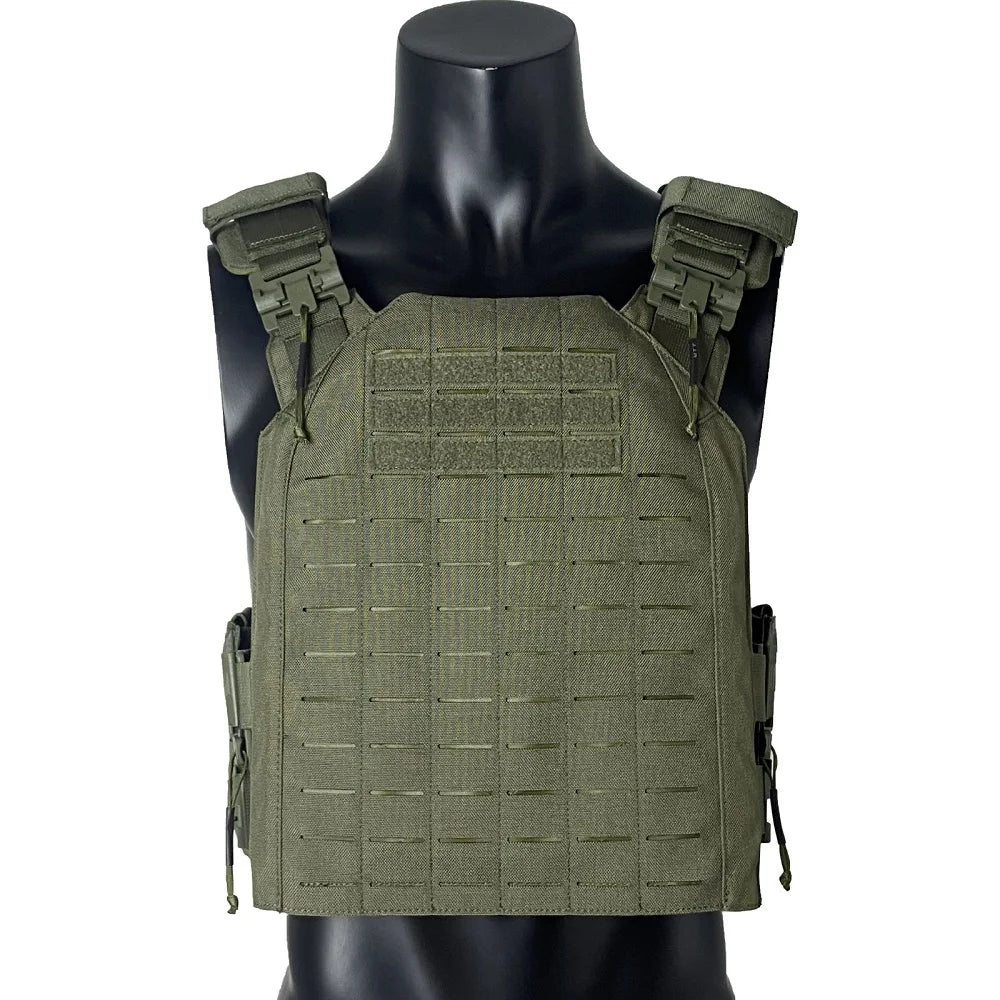 Outdoor Tactical Hunting Vest, Protective Adjustable MOLLE Nylon Plate Carrier