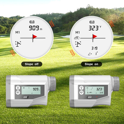Golf Rangefinder, 1090 Yards w/ Angle Switch, Voice Prompts and Side Display