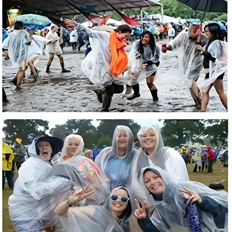 Portable Emergency Raincoats for Hiking, Travel, Camping, 5/10pcs, Outdoor Emergency, Compact Durable Rainwear