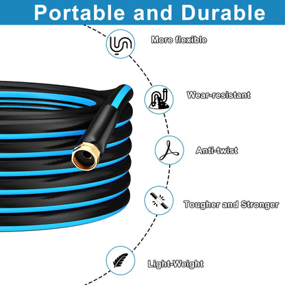Garden Hose Heavy-Duty Durable PVC Hose 25-100 ft, Outdoor Water Hose 5/8 in Irrigation Hose
