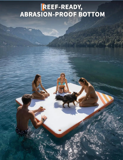 Inflatable Floating Dock, Swim Platform, Raft for Lakes, for Adults