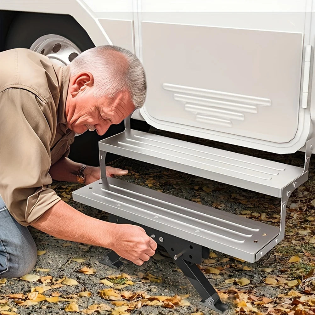 RV Step Stabilizer, Adjustable Foldable Ground Support Jacks for RV, Height Ranges from 2.8in To 11.3in