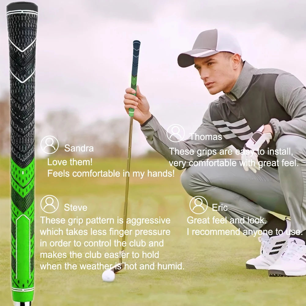 Golf Club Grips, 13PCs, Anti-slip 60R Natural Rubber