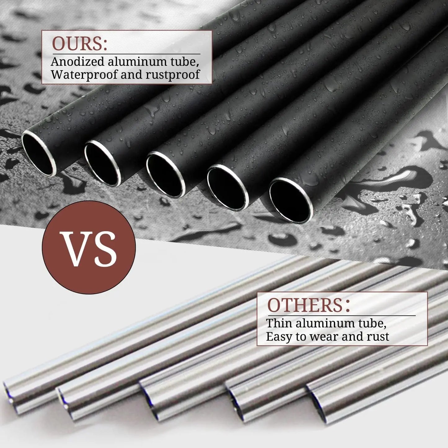 Outdoor Wind Chimes, Deep Tones, 5 Tuned Aluminum Tubes 60 inch, for Patio and Garden