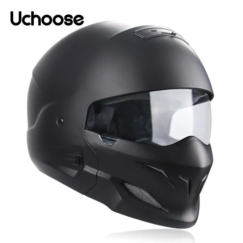 Multi-Purpose Combination Detachable Helmet, DOT Certified, Motorcycle Half Predator Helmet