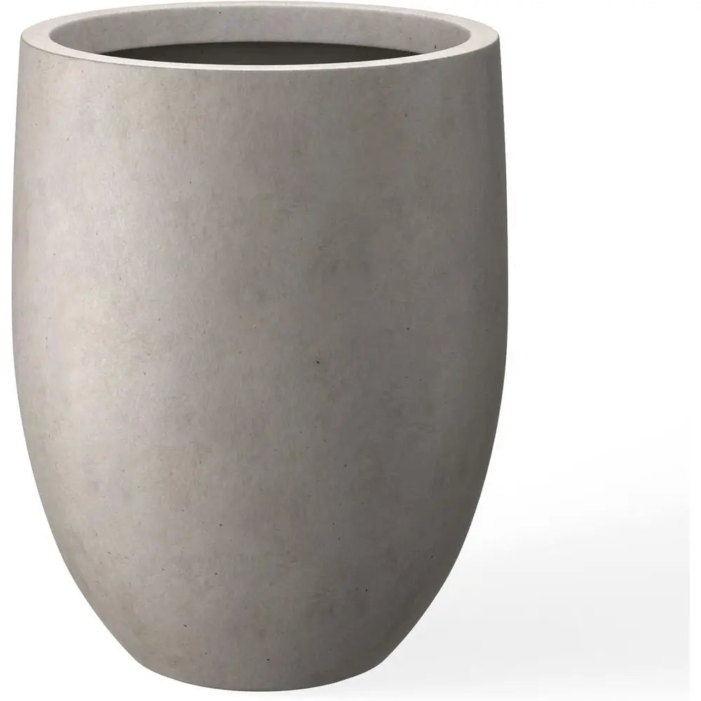 Kante 21.7" H Weathered Concrete Tall Planter, Outdoor Indoor, Decorative Pot w/ Drainage Hole and Rubber Plug