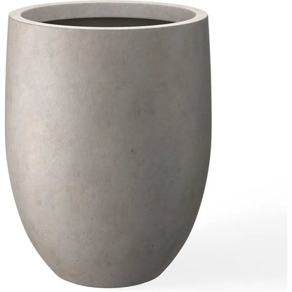 Kante 21.7" H Weathered Concrete Tall Planter, Outdoor Indoor, Decorative Pot w/ Drainage Hole and Rubber Plug