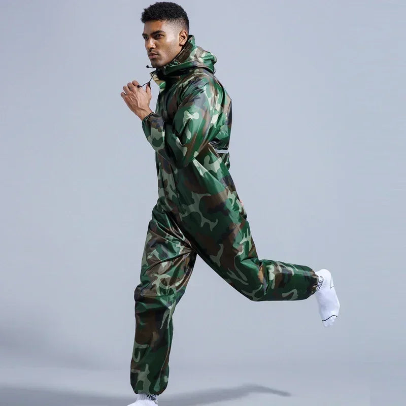 Raincoat /Conjoined Raincoat/Overalls, Men and Women, Hooded Rain Suit