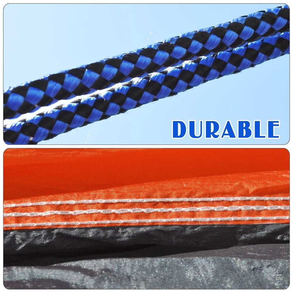 Ultra Light Nylon Parachute Hammock, 330LB Capacity Swing Bed w/ Straps Carabiners, Portable