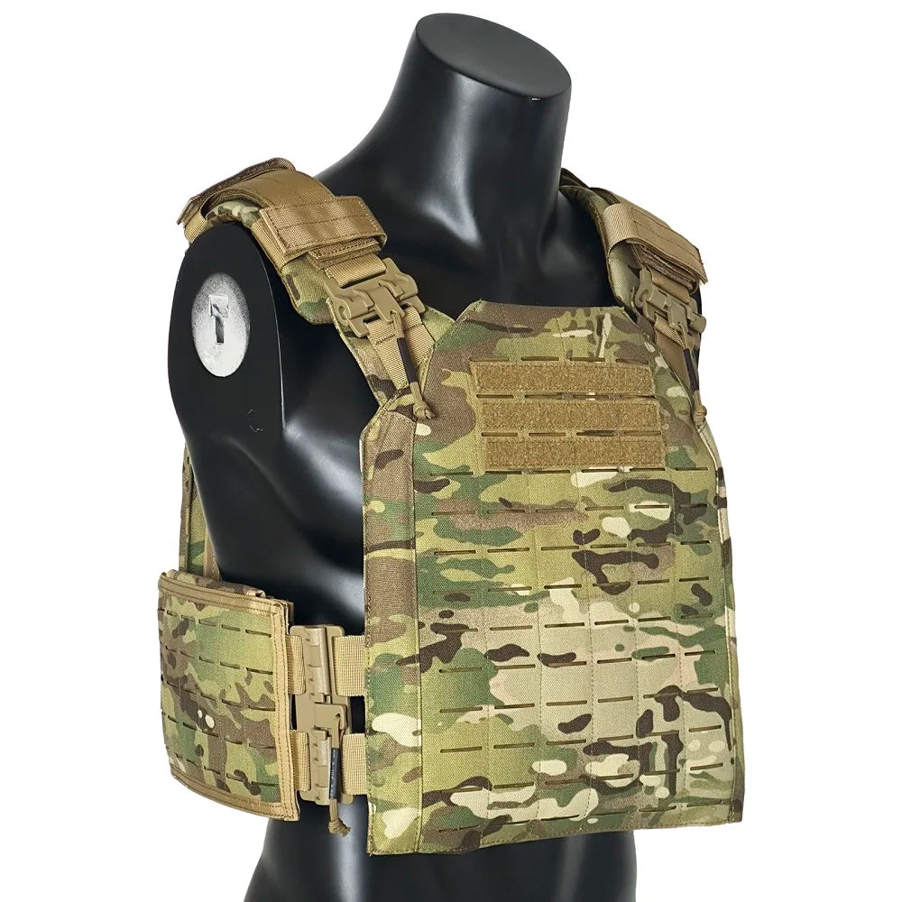 Outdoor Tactical Hunting Vest, Protective Adjustable MOLLE Nylon Plate Carrier