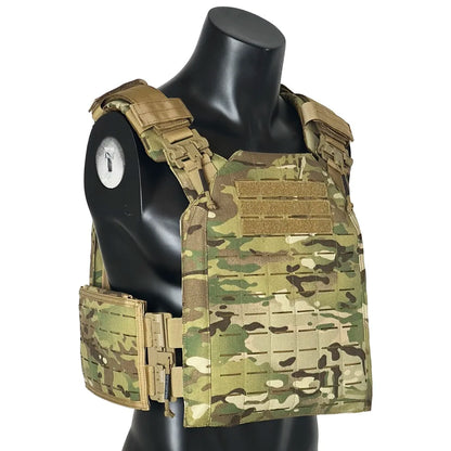 Outdoor Tactical Hunting Vest, Protective Adjustable MOLLE Nylon Plate Carrier