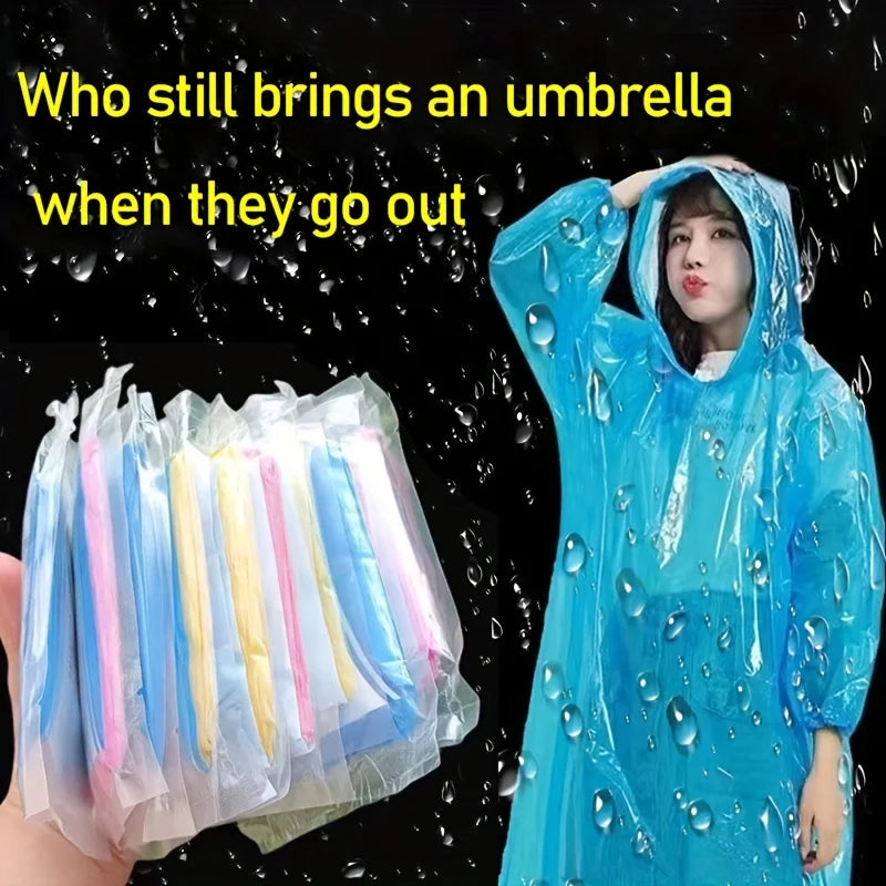 Portable Emergency Raincoats for Hiking, Travel, Camping, 5/10pcs, Outdoor Emergency, Compact Durable Rainwear